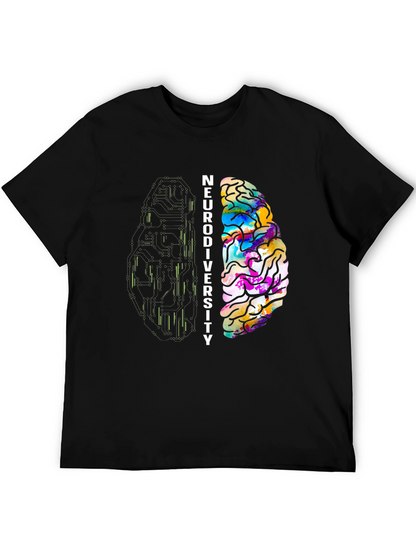 Neurodiversity Brain Graphic T-Shirt