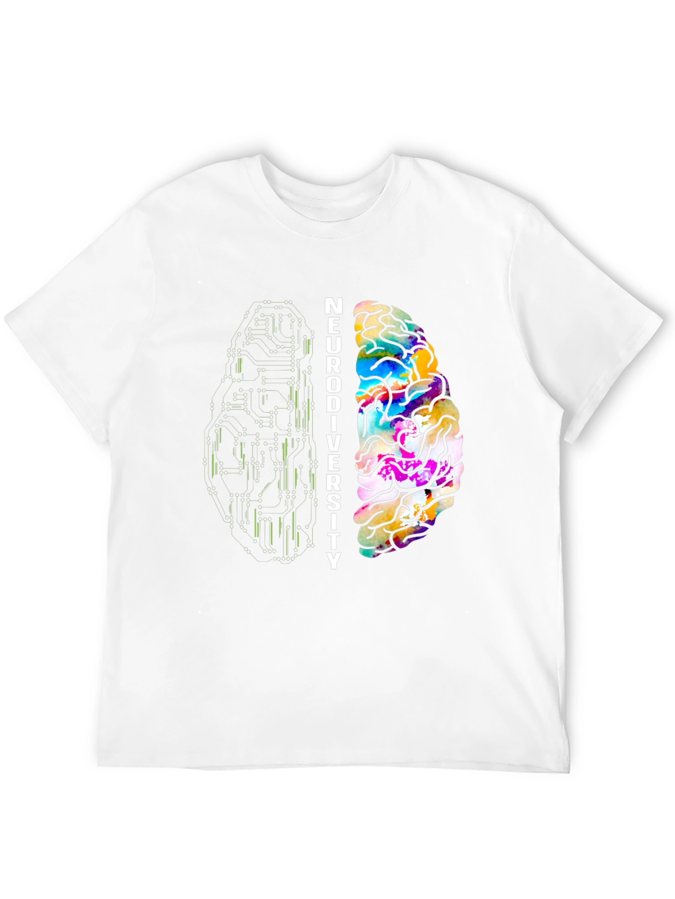 Neurodiversity Brain Graphic T-Shirt