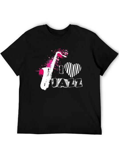 I Love Jazz Graphic Tee - Cool Musician T-Shirt