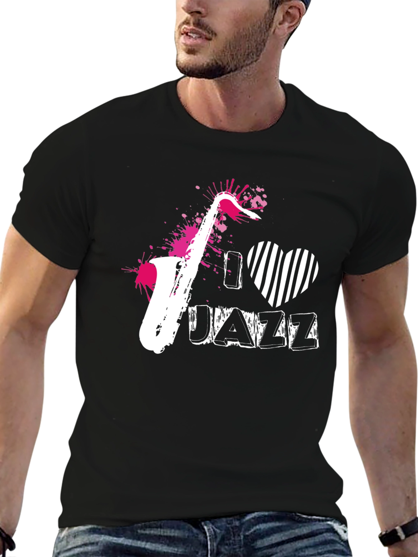 I Love Jazz Graphic Tee - Cool Musician T-Shirt