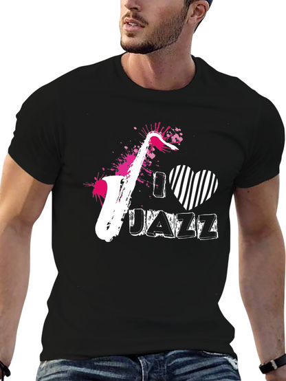I Love Jazz Graphic Tee - Cool Musician T-Shirt