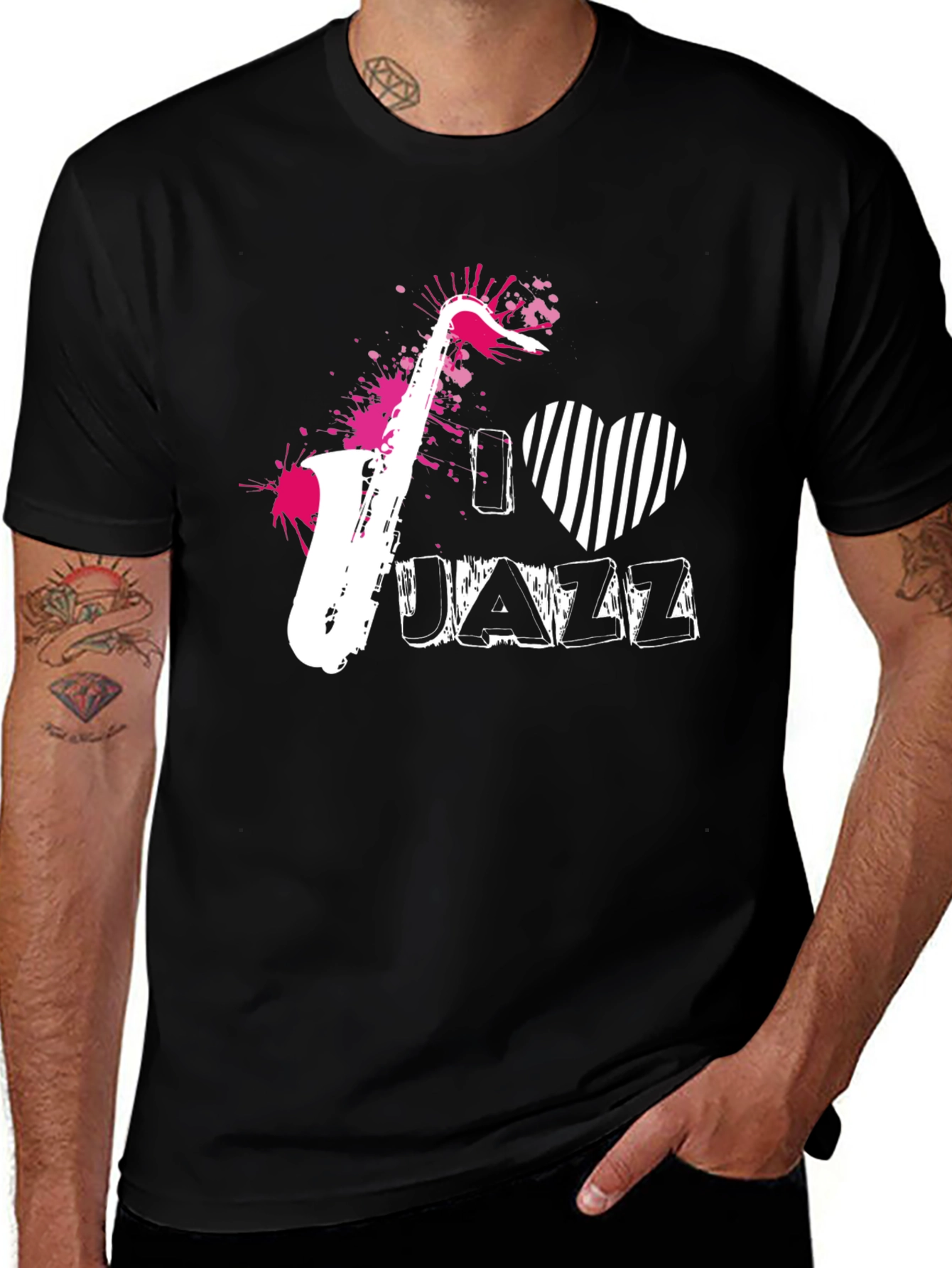 I Love Jazz Graphic Tee - Cool Musician T-Shirt