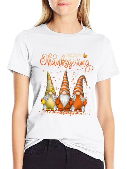 Happy Thanksgiving Gnomes T-Shirt Fall Holiday Tee