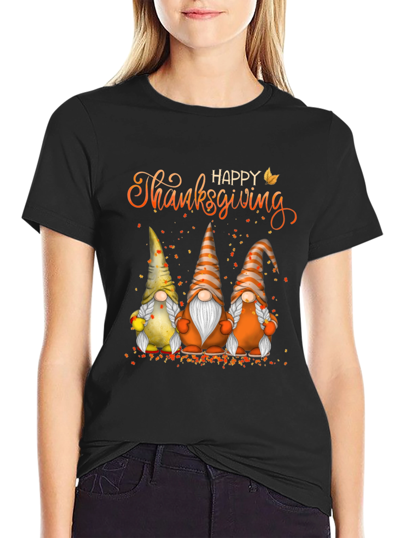 Happy Thanksgiving Gnomes T-Shirt Fall Holiday Tee