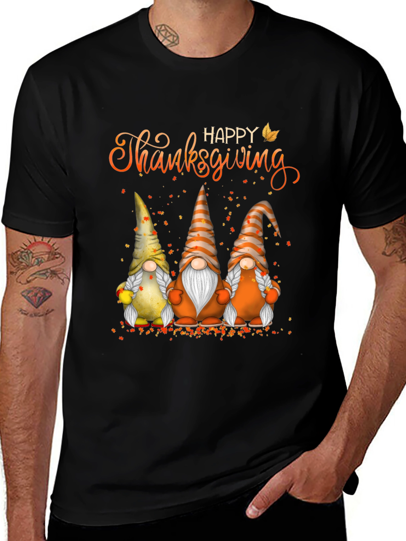 Happy Thanksgiving Gnomes T-Shirt Fall Holiday Tee