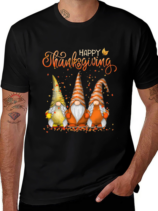 Happy Thanksgiving Gnomes T-Shirt Fall Holiday Tee