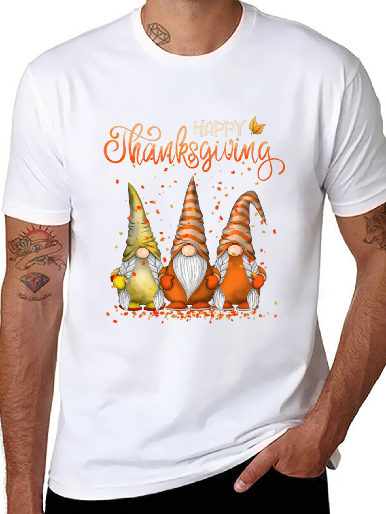 Happy Thanksgiving Gnomes T-Shirt Fall Holiday Tee