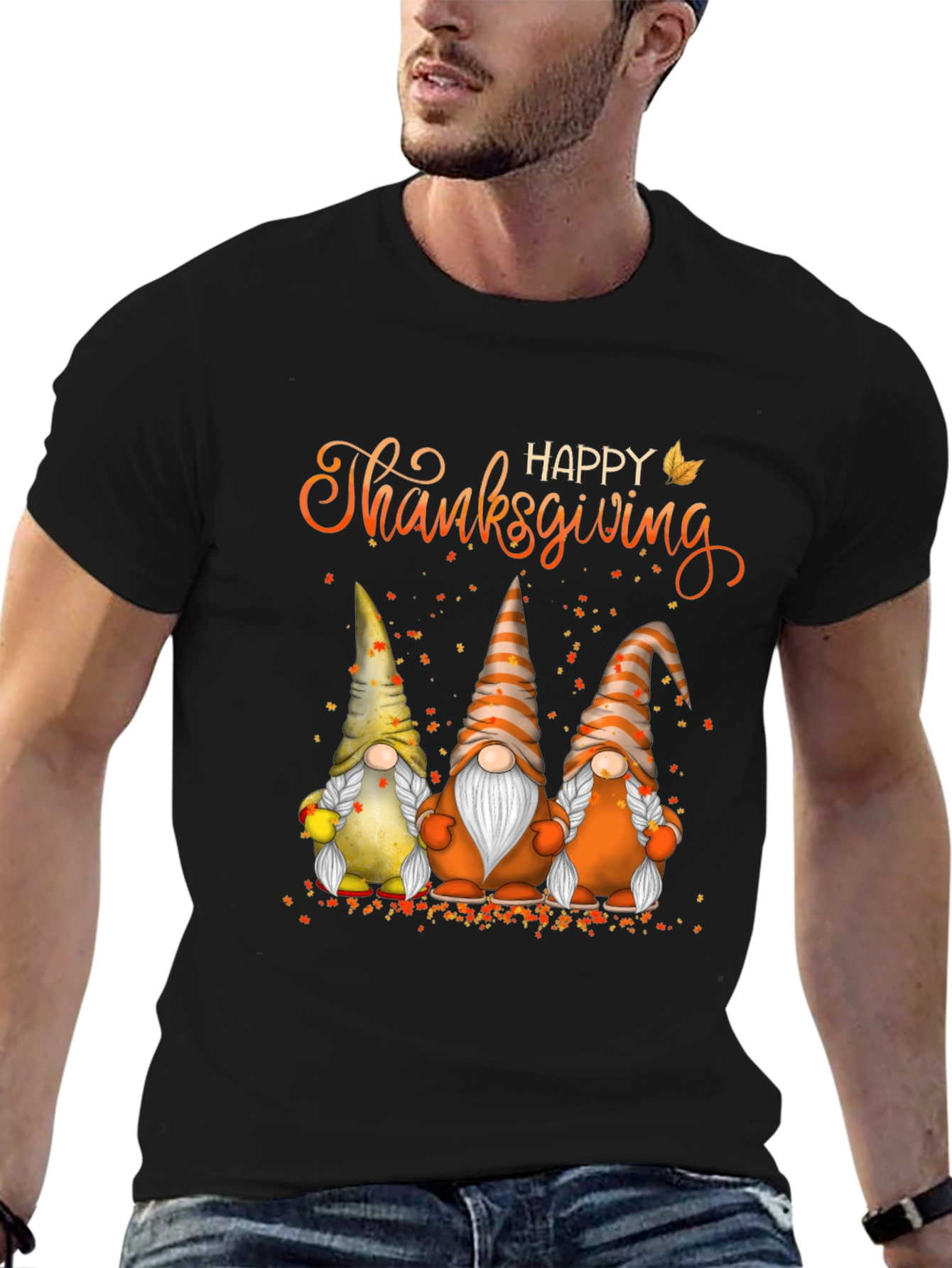 Happy Thanksgiving Gnomes T-Shirt Fall Holiday Tee