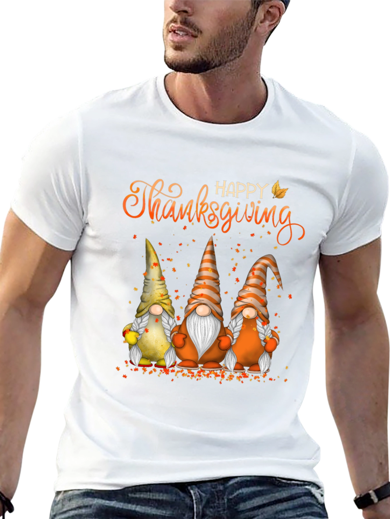 Happy Thanksgiving Gnomes T-Shirt Fall Holiday Tee
