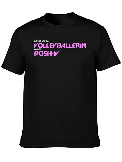 Volleyballerin Graphic T-Shirt - Think Positive