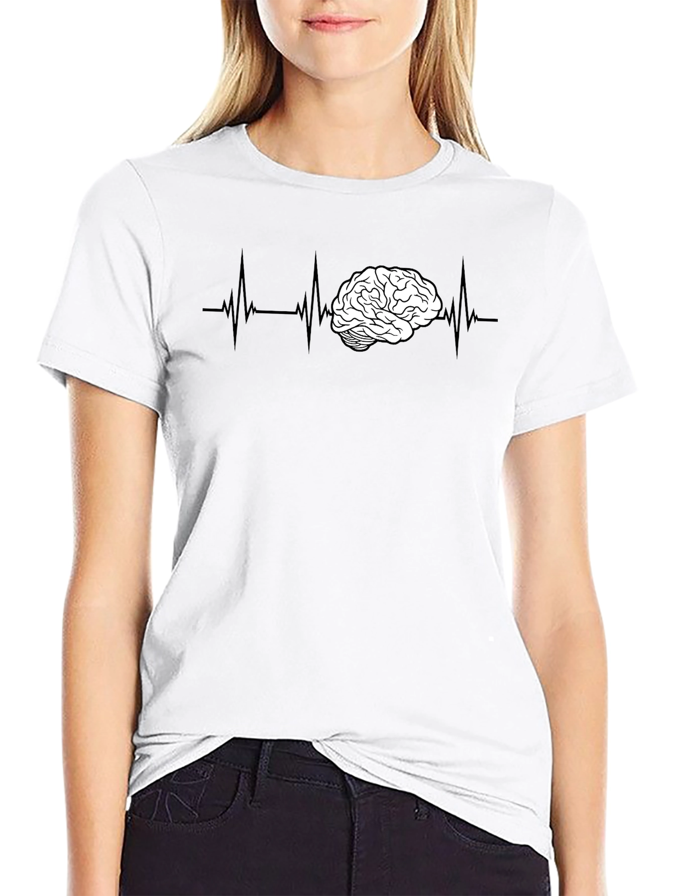 Brain ECG T-Shirt - Smart & Stylish