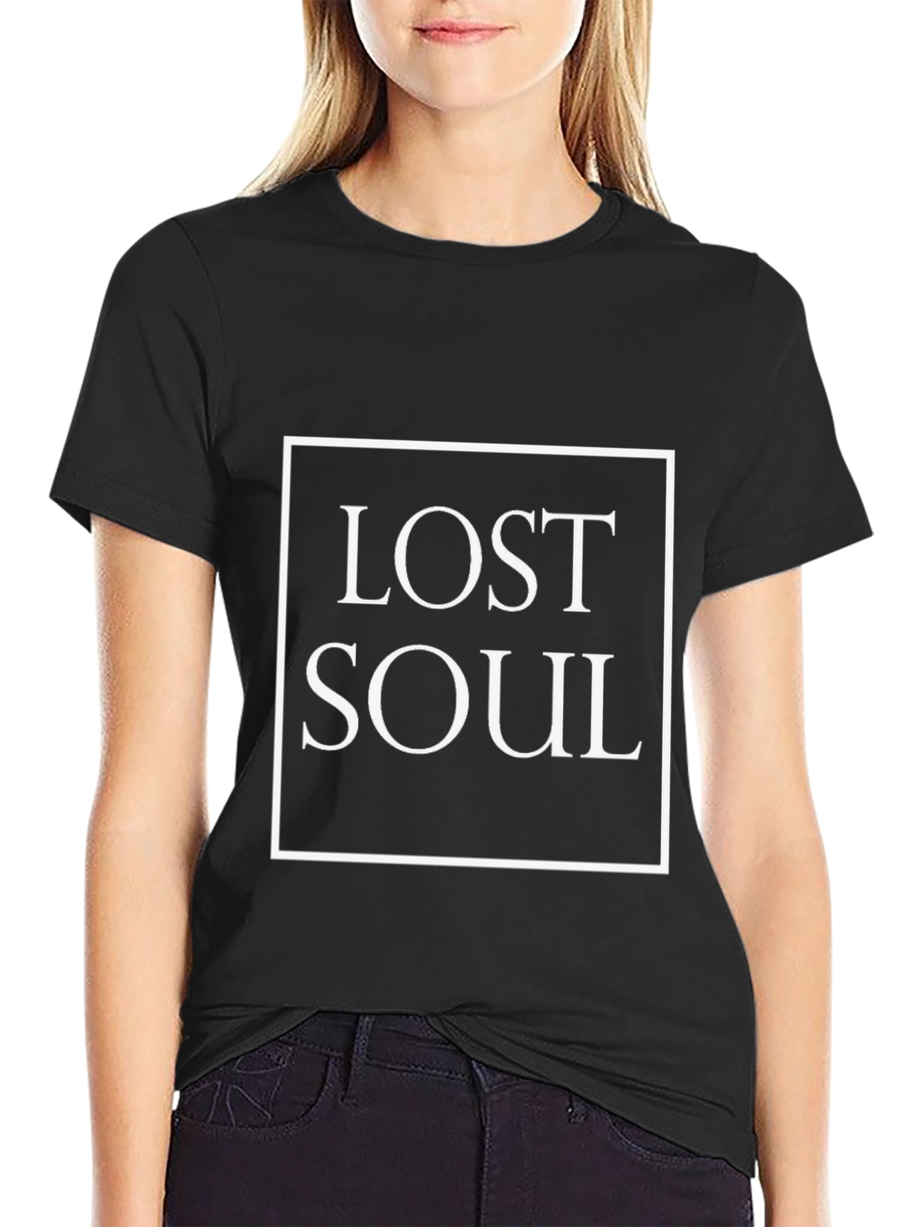 Lost Soul Graphic Tee - Premium Black Cotton T-Shirt