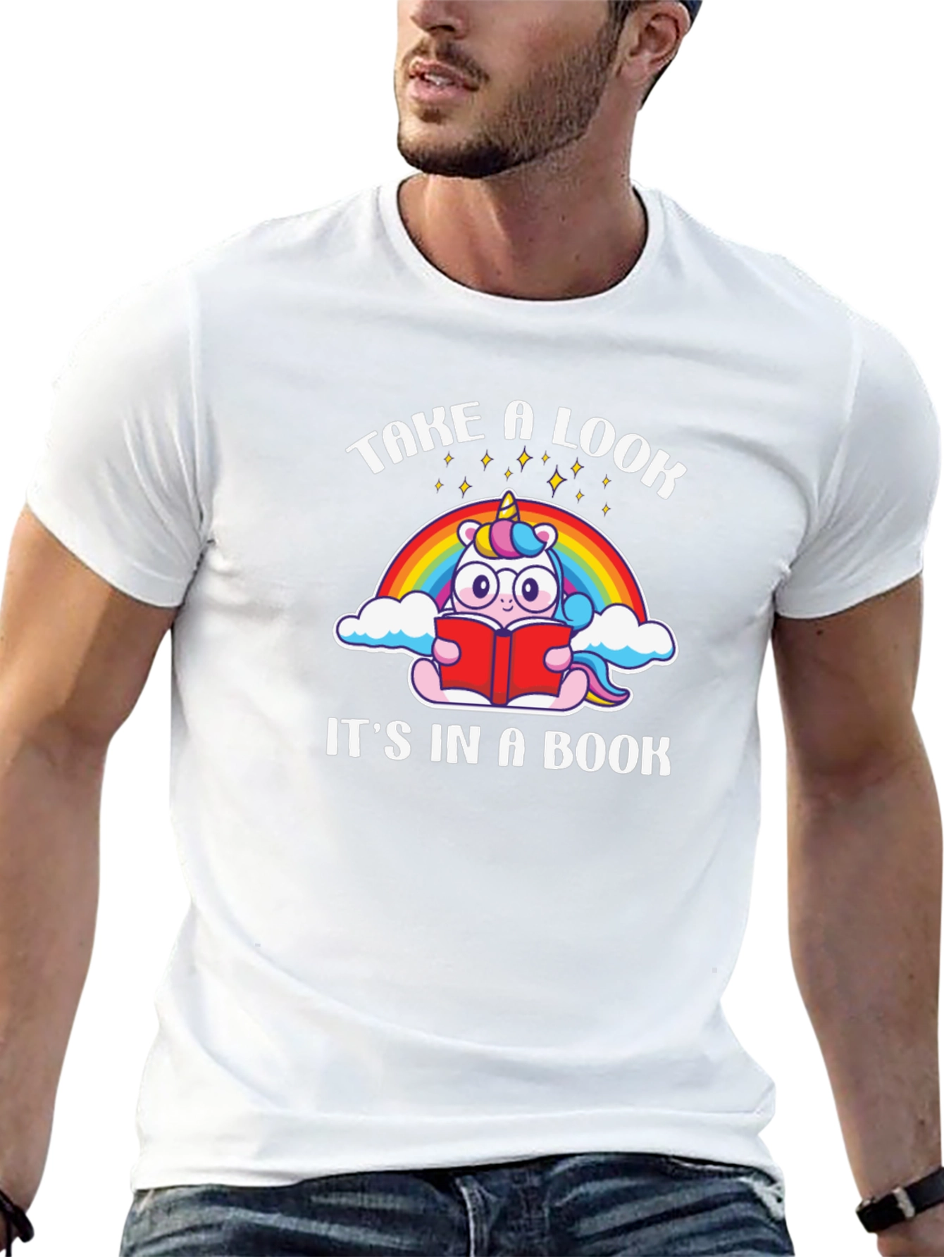 Unicorn Reading Book T-Shirt