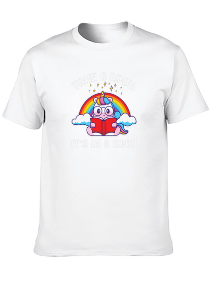 Unicorn Reading Book T-Shirt