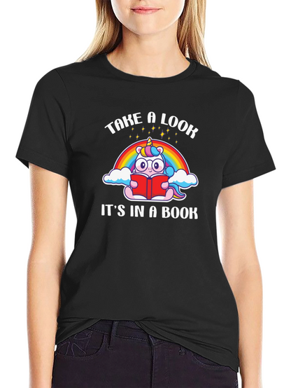 Unicorn Reading Book T-Shirt