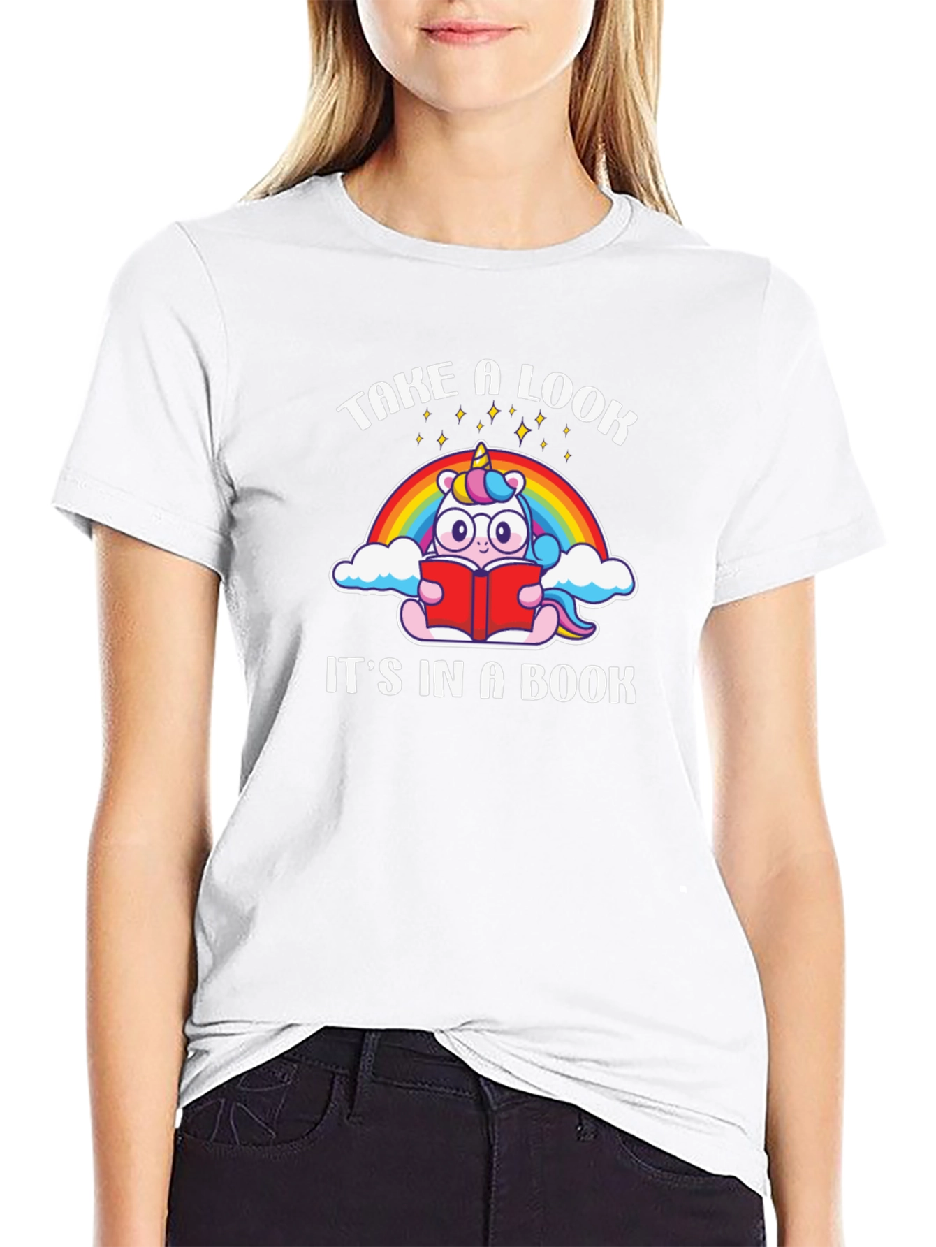 Unicorn Reading Book T-Shirt