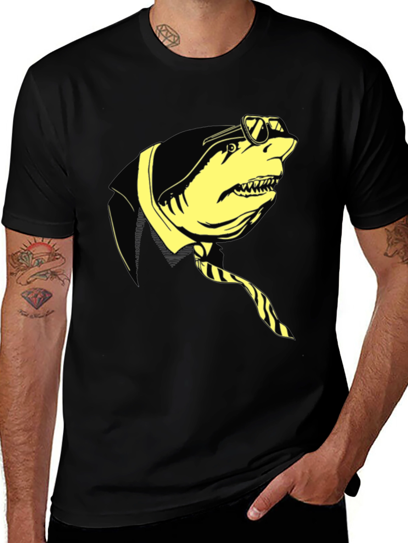 Shark in Suit Graphic Tee
