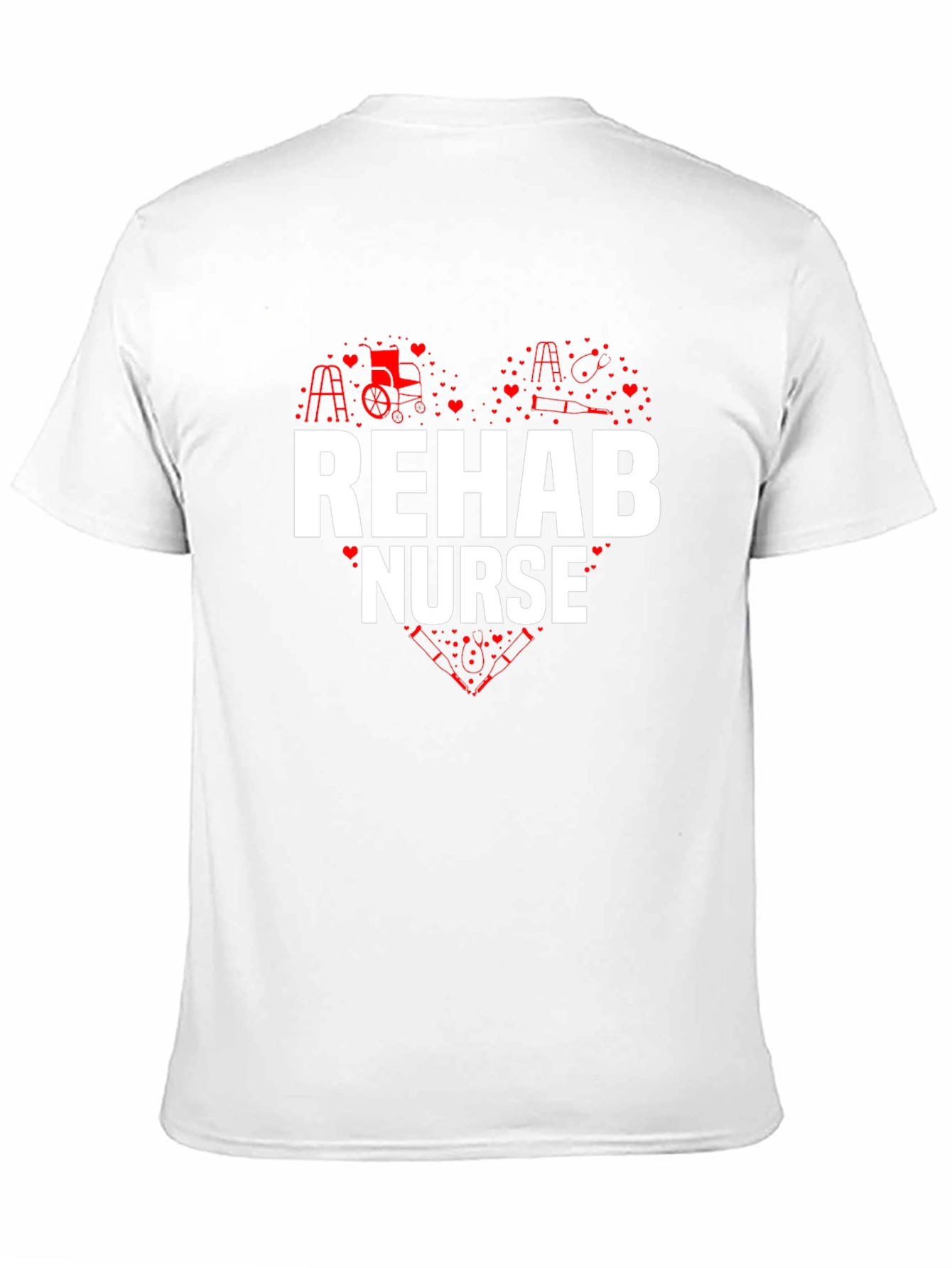 Rehab Nurse Heart Graphic T-Shirt