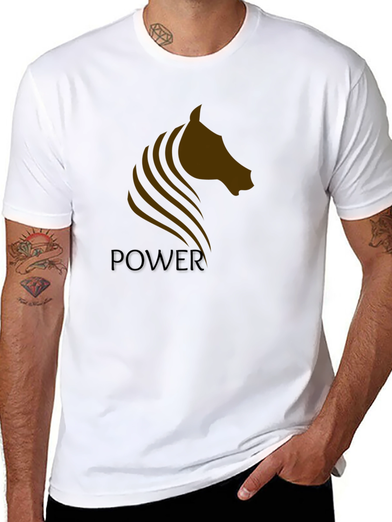 Power Horse Graphic Tee - Black