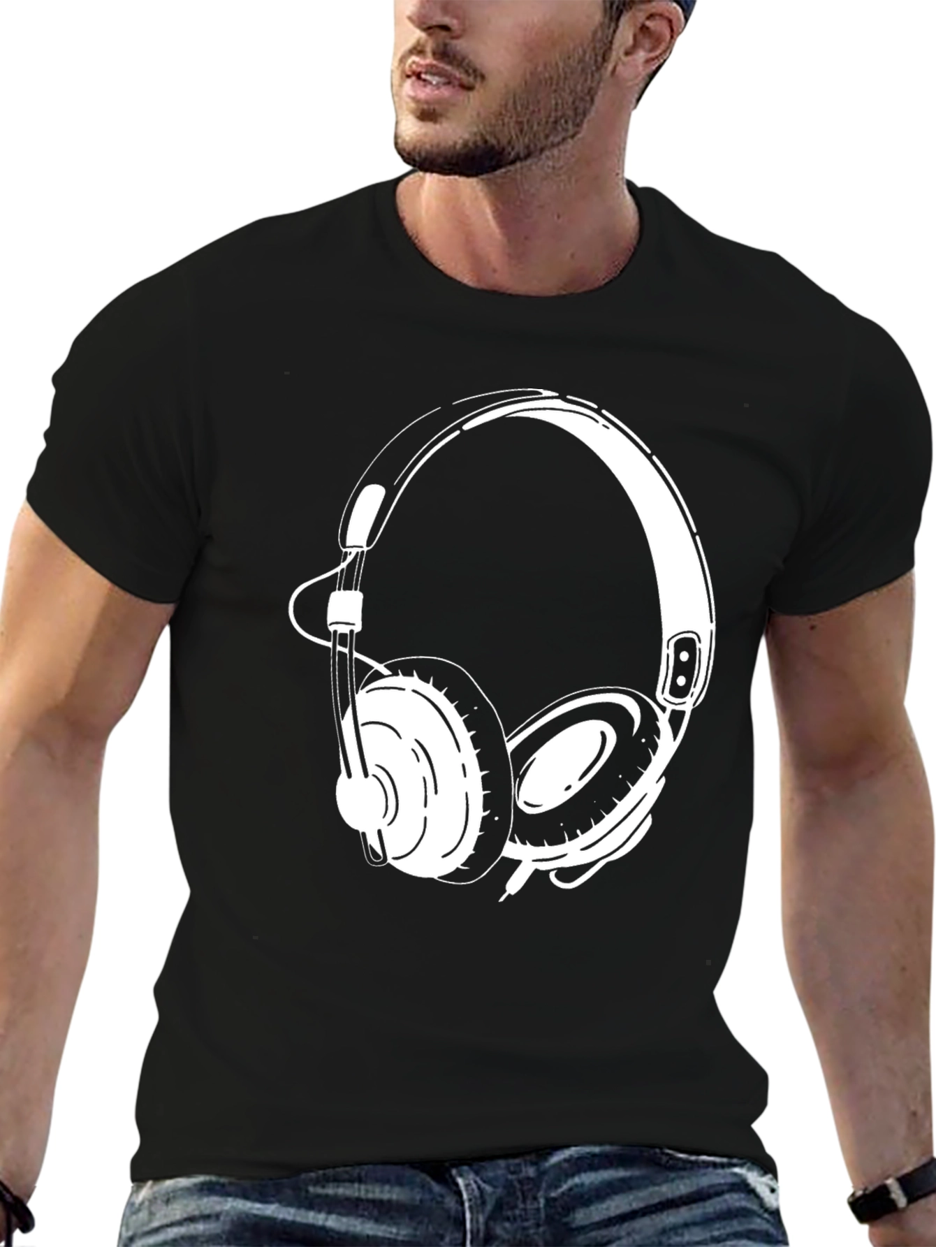 Headphone Graphic Tee - Cool Music Lover T-Shirt