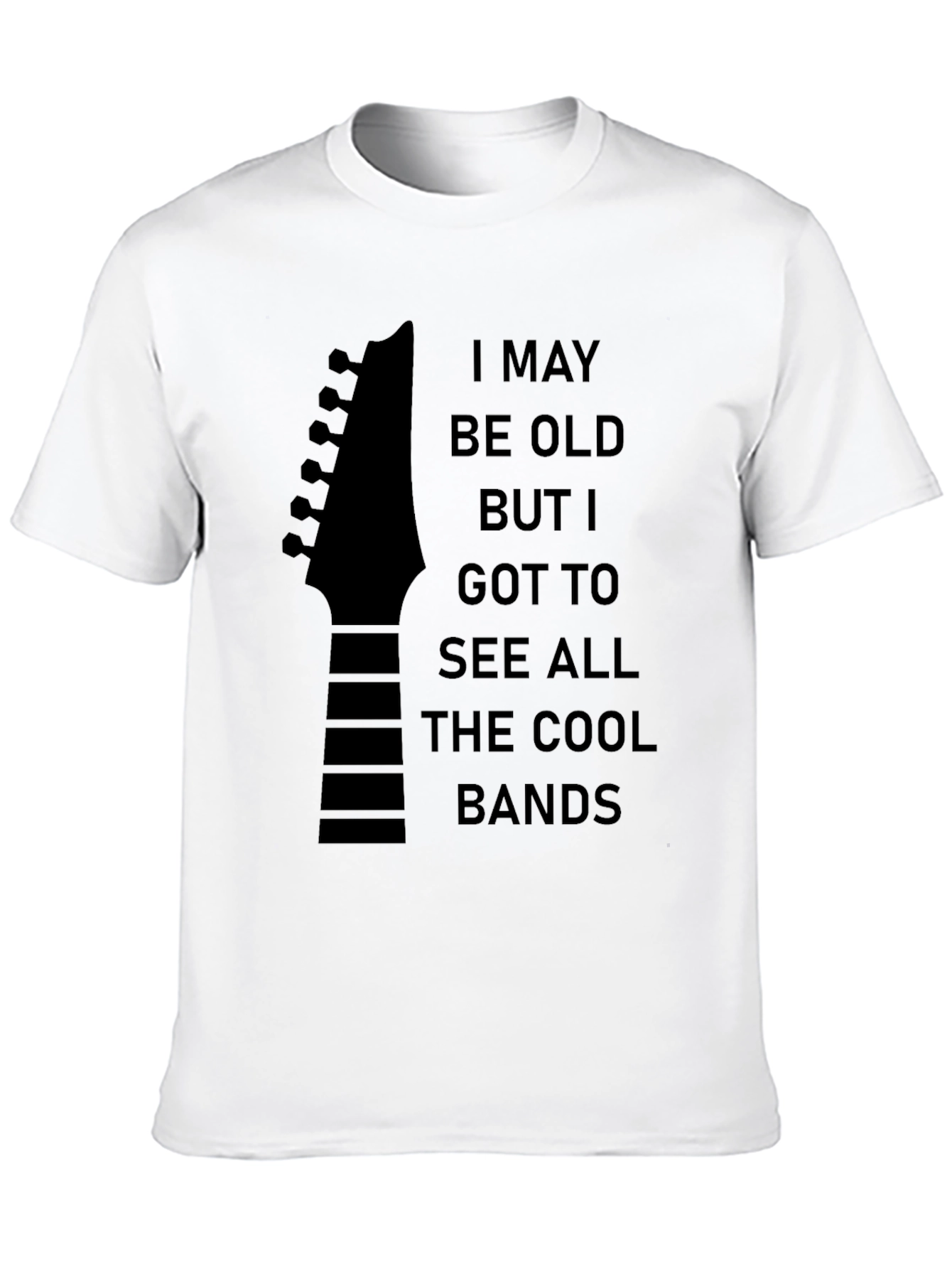 Cool Bands Guitar Headstock T-Shirt