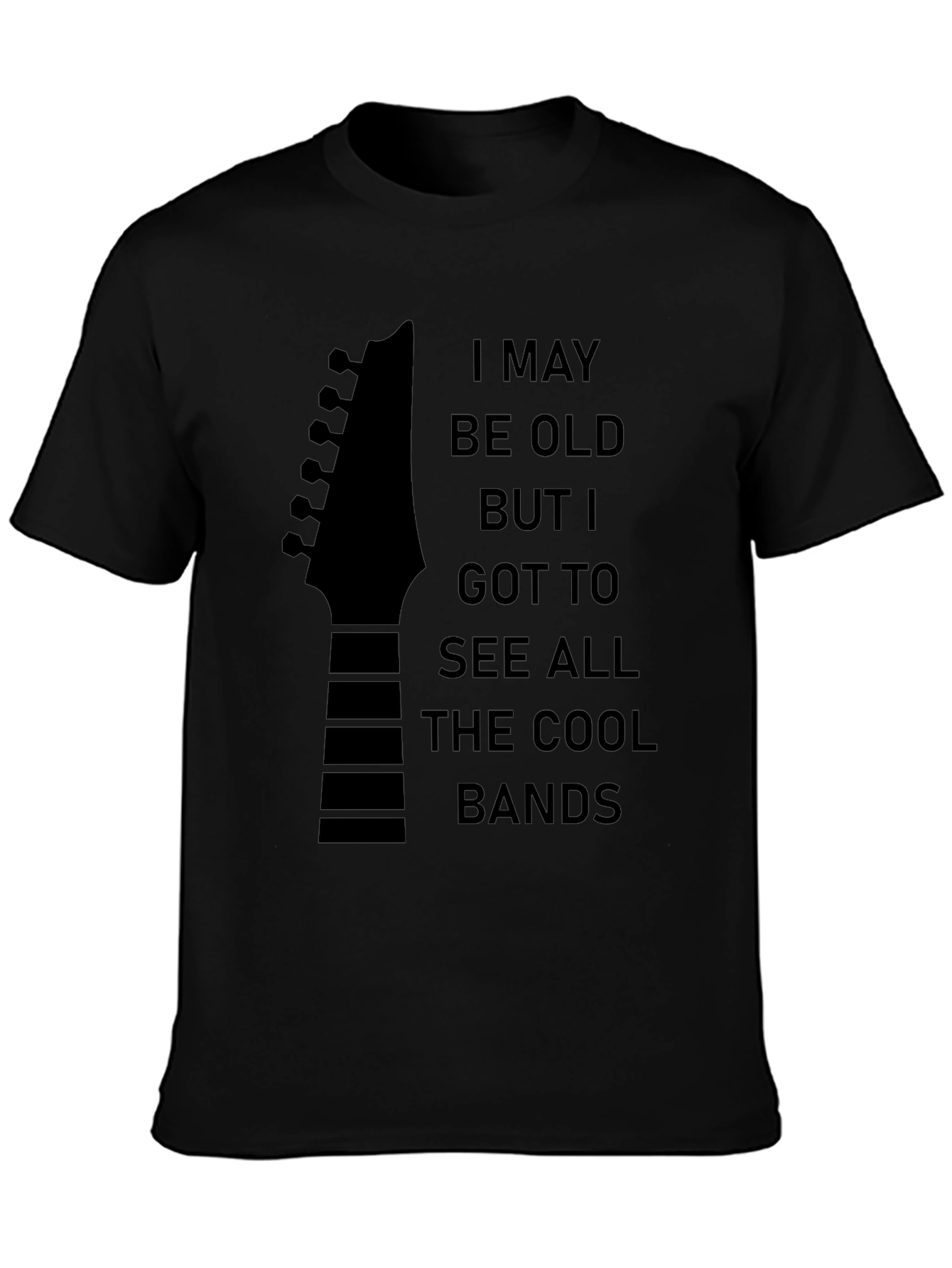 Cool Bands Guitar Headstock T-Shirt