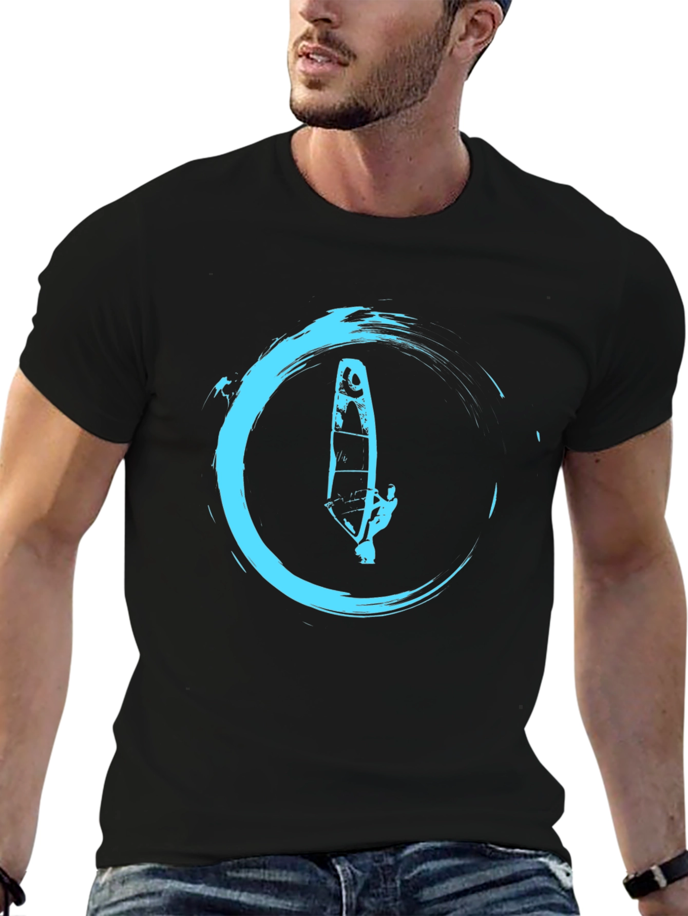 Cool Windsurfer Graphic T-Shirt