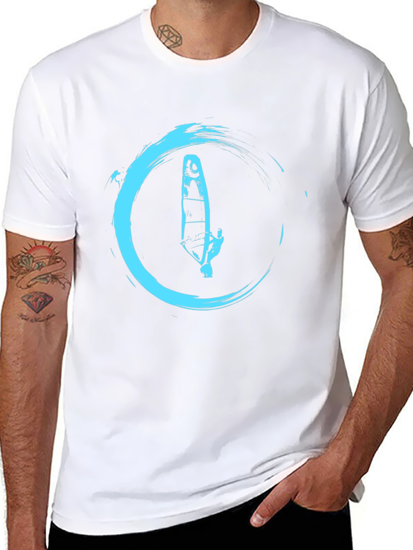 Cool Windsurfer Graphic T-Shirt