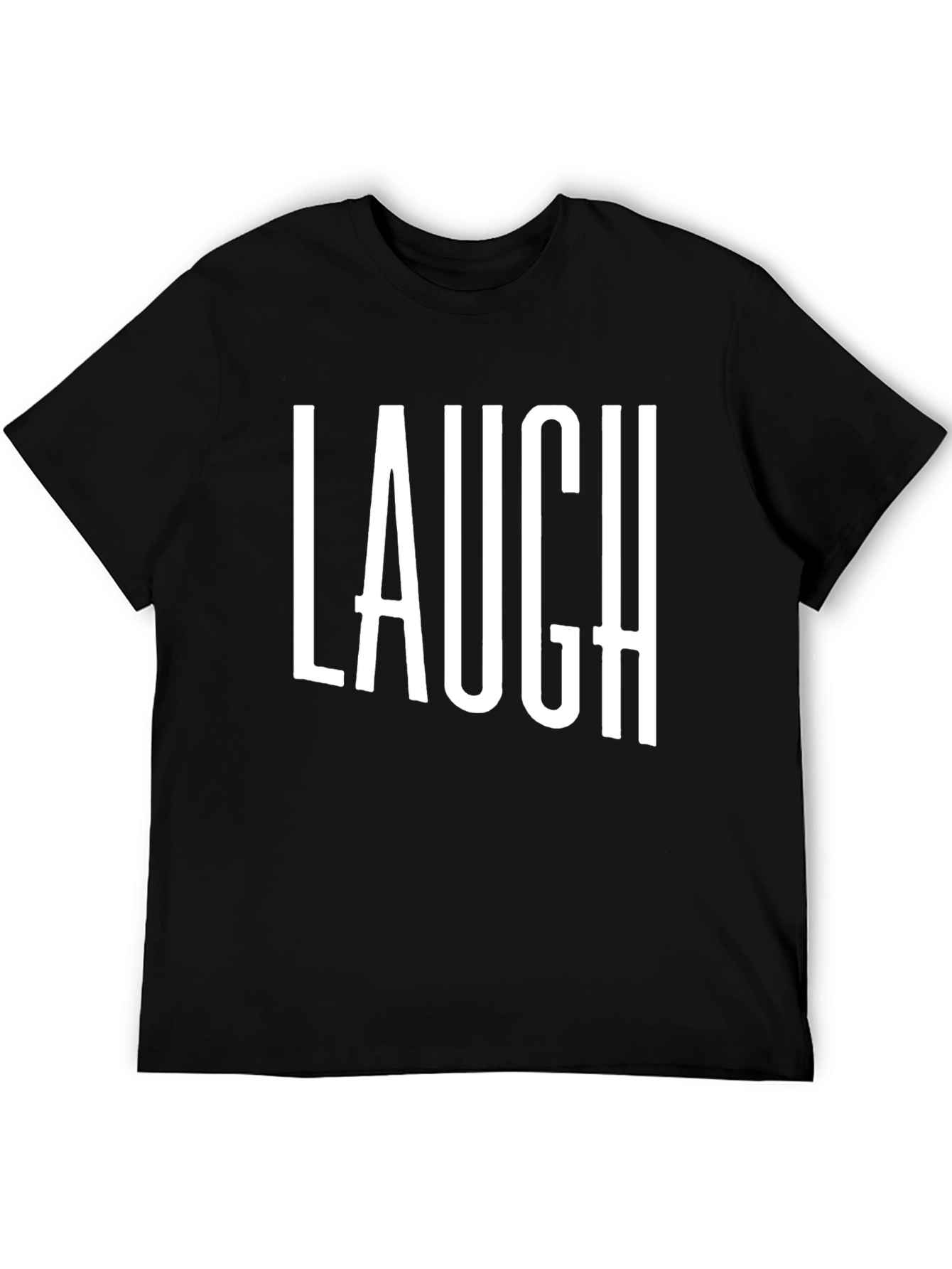 Laugh T-Shirt - Black Cotton Graphic Tee