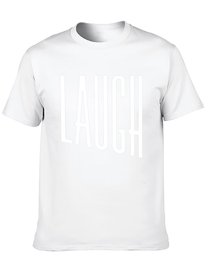 Laugh T-Shirt - Black Cotton Graphic Tee
