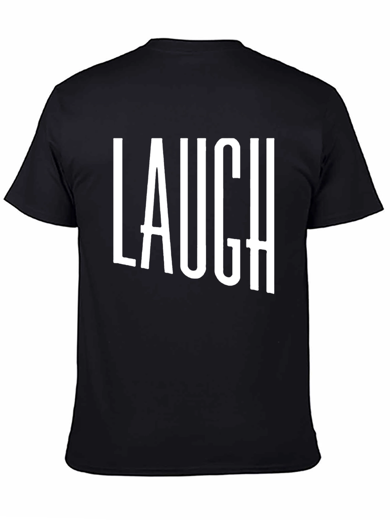 Laugh T-Shirt - Black Cotton Graphic Tee
