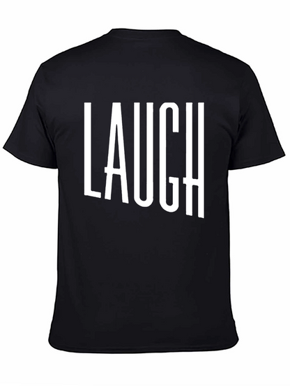 Laugh T-Shirt - Black Cotton Graphic Tee