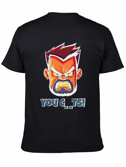Angry Cartoon Face T-Shirt - You C..ts!