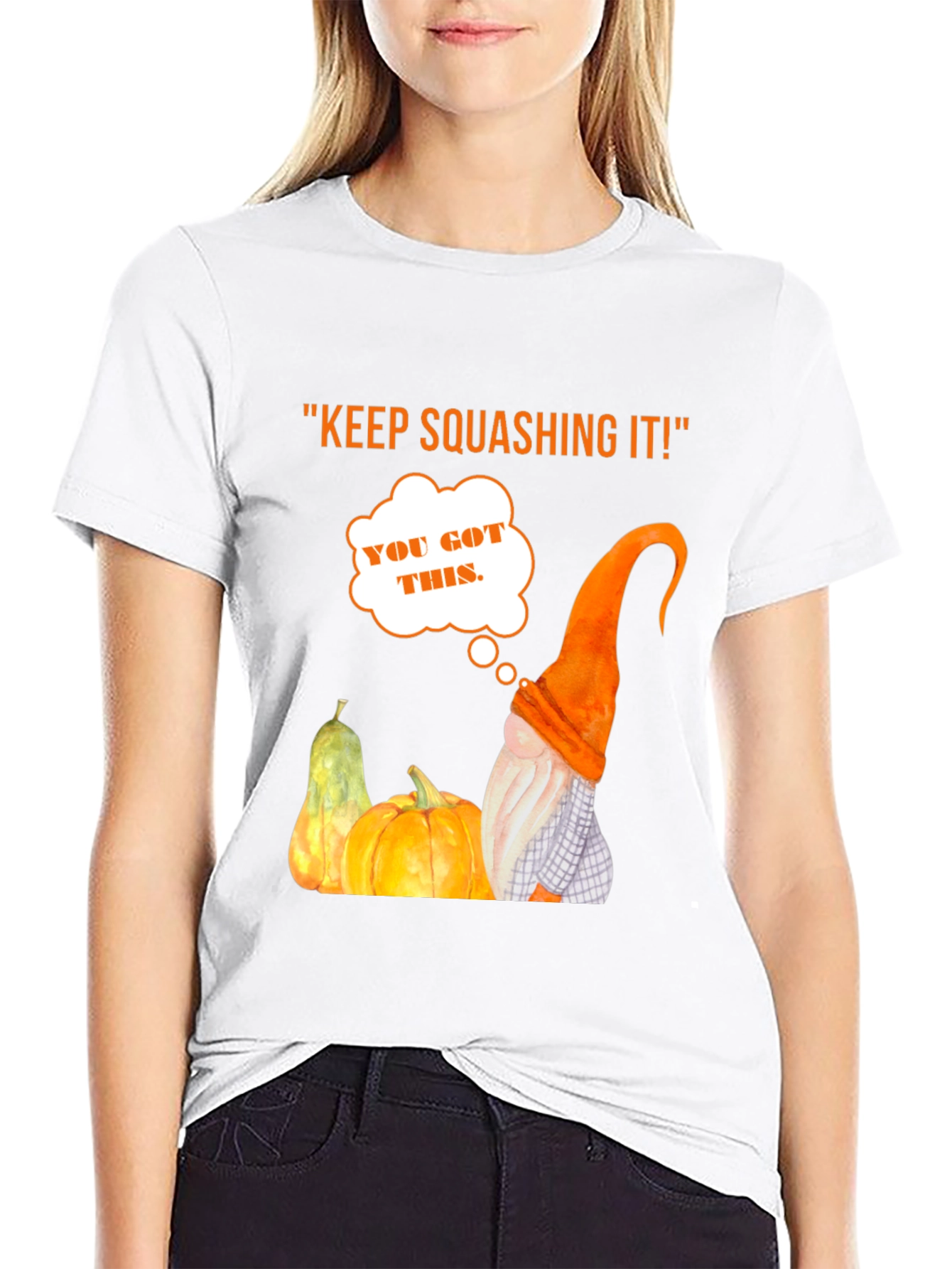 Keep Squashing It! Halloween T-Shirt - Pumpkin Gnome Tee
