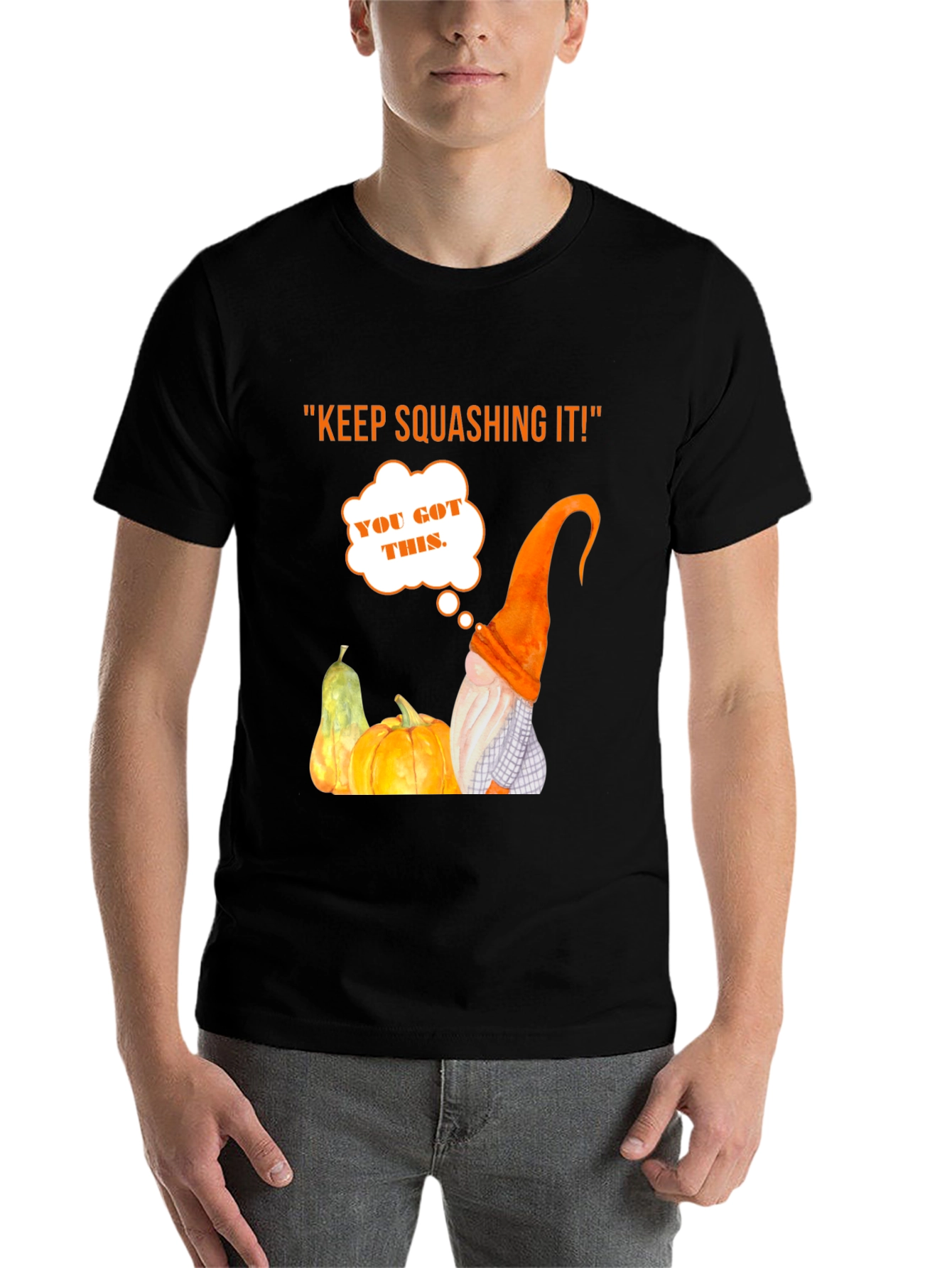 Keep Squashing It! Halloween T-Shirt - Pumpkin Gnome Tee
