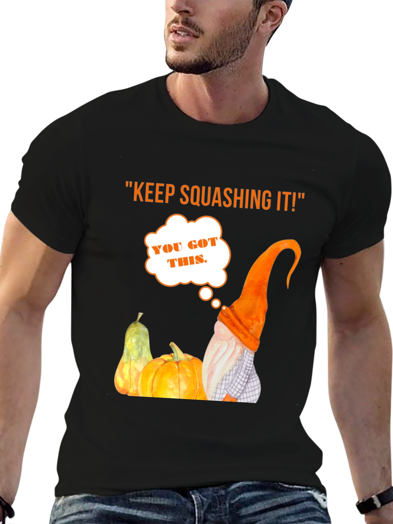 Keep Squashing It! Halloween T-Shirt - Pumpkin Gnome Tee