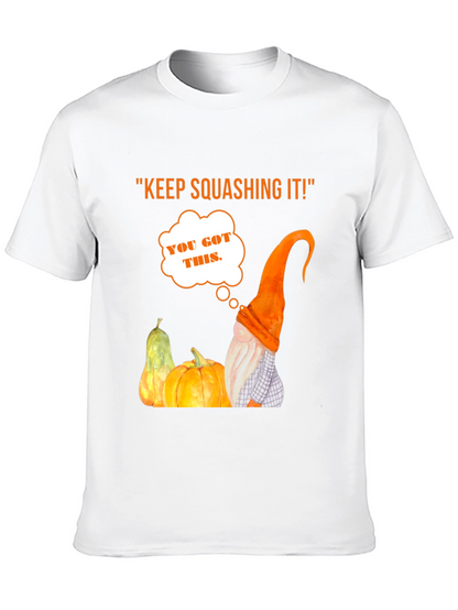 Keep Squashing It! Halloween T-Shirt - Pumpkin Gnome Tee