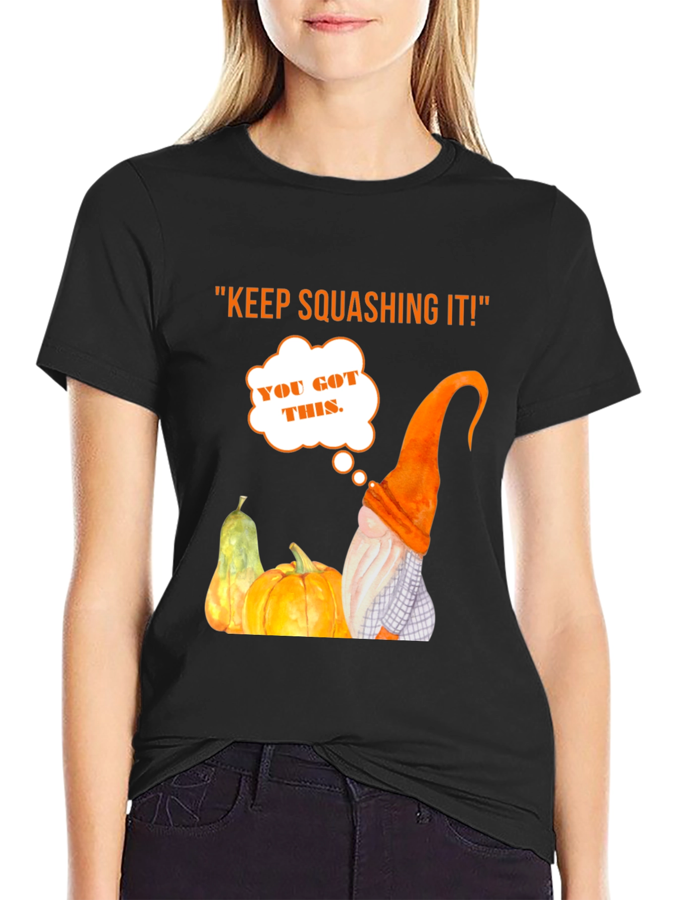 Keep Squashing It! Halloween T-Shirt - Pumpkin Gnome Tee