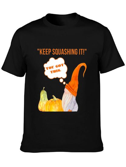 Keep Squashing It! Halloween T-Shirt - Pumpkin Gnome Tee