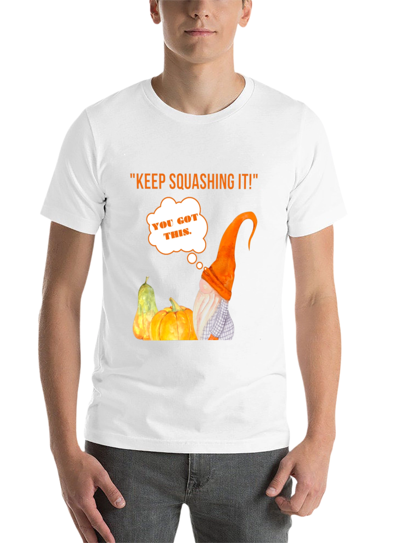 Keep Squashing It! Halloween T-Shirt - Pumpkin Gnome Tee