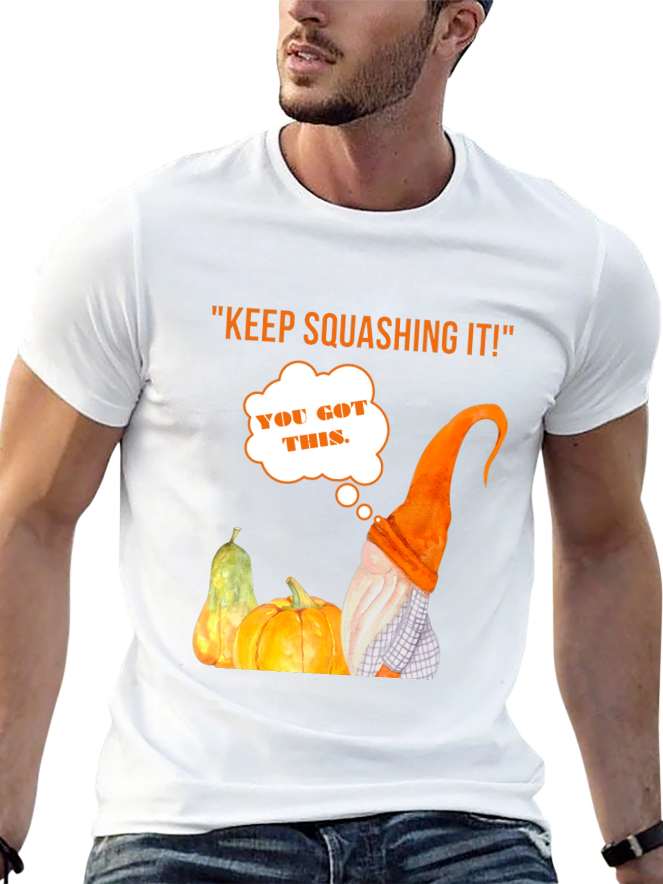 Keep Squashing It! Halloween T-Shirt - Pumpkin Gnome Tee