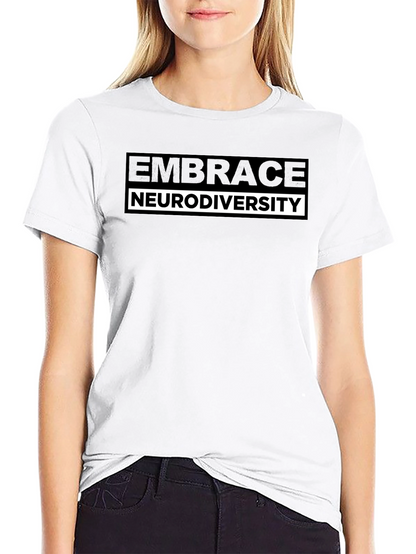Embrace Neurodiversity T-Shirt - Black Short Sleeve