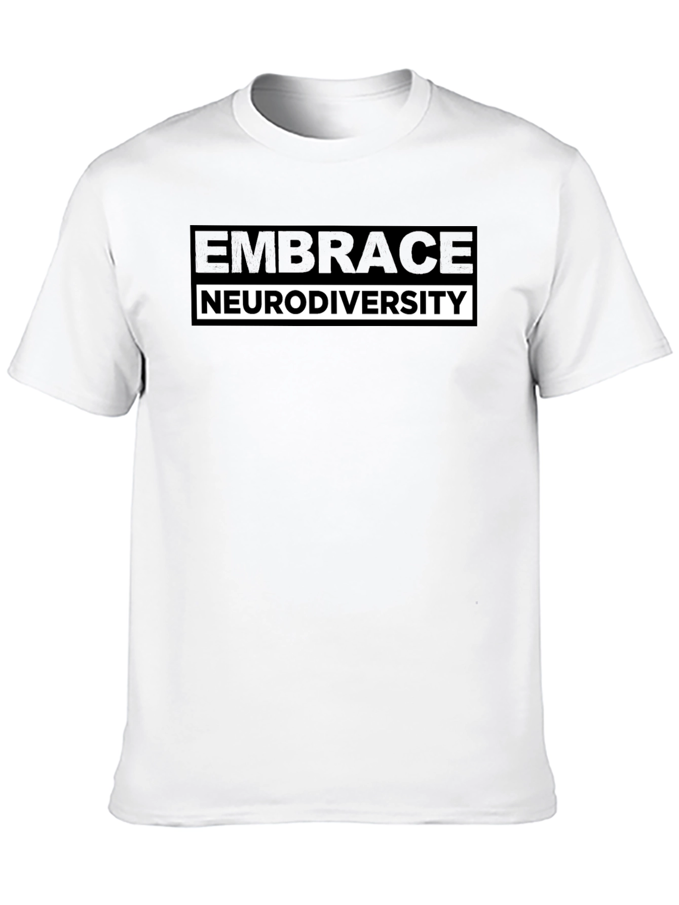 Embrace Neurodiversity T-Shirt - Black Short Sleeve
