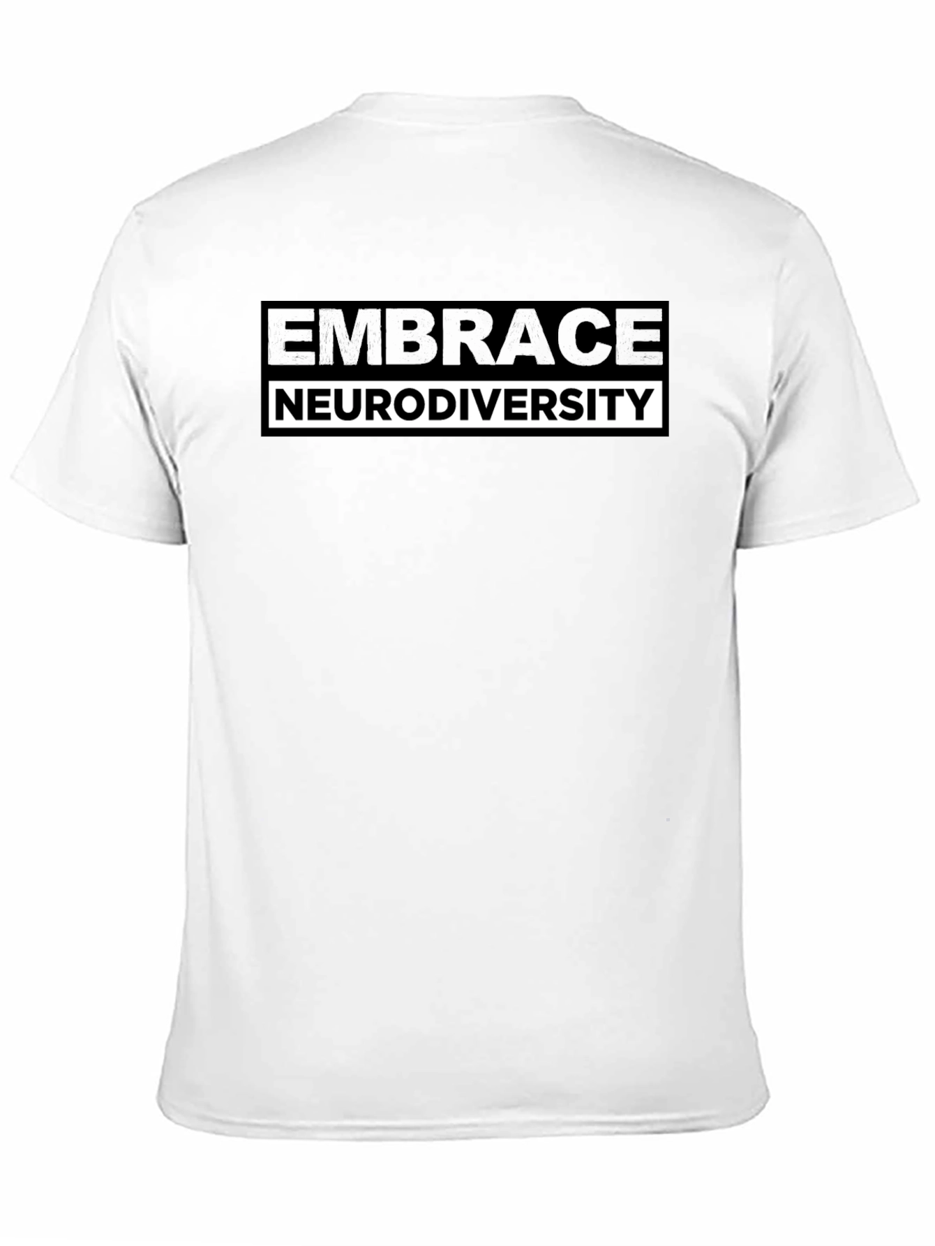 Embrace Neurodiversity T-Shirt - Black Short Sleeve