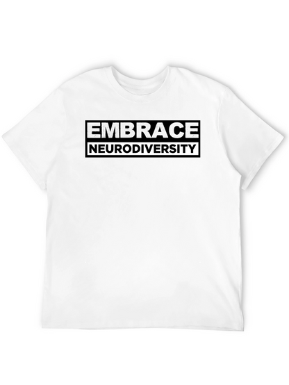 Embrace Neurodiversity T-Shirt - Black Short Sleeve
