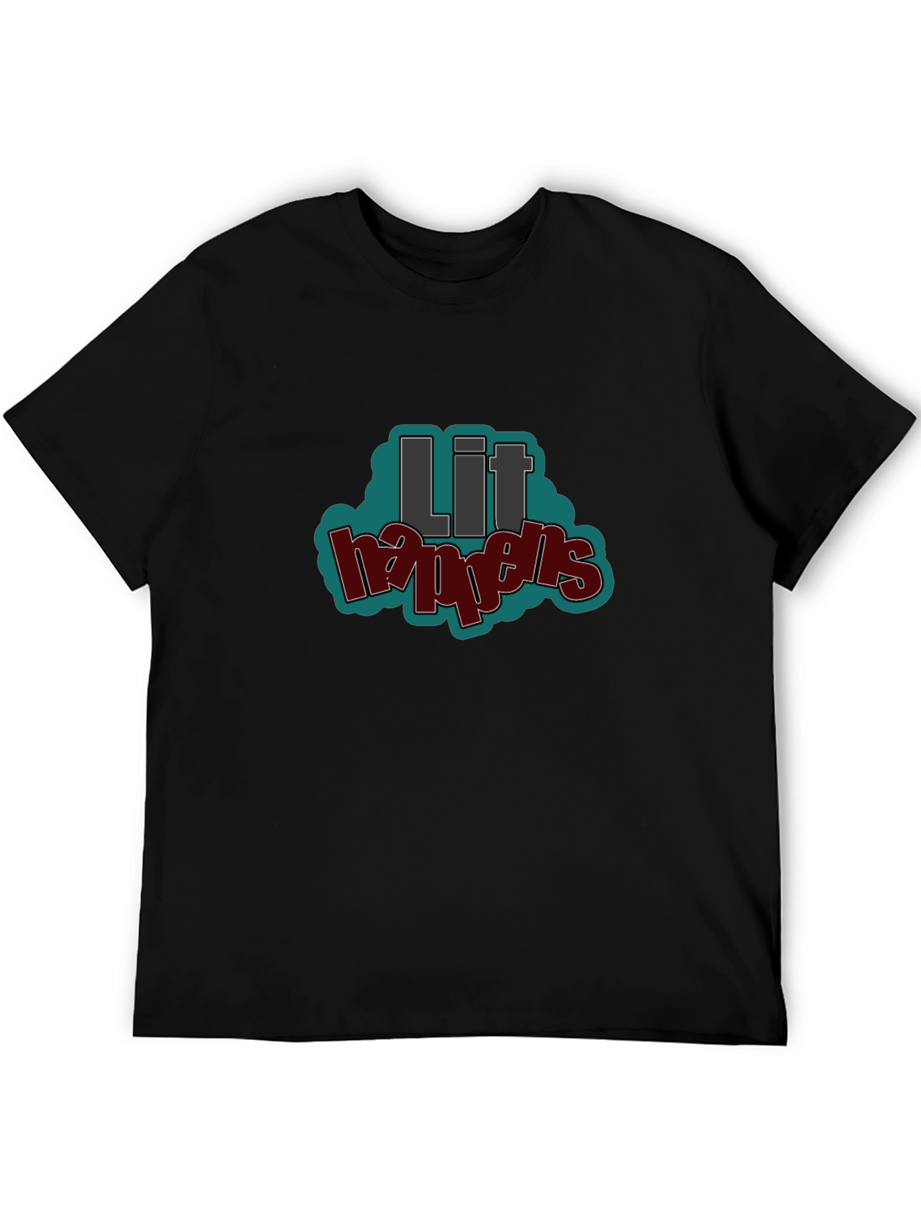 Lit Happens Graphic T-Shirt - Black