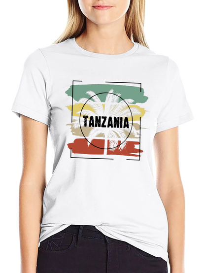 Tanzania Palm Tree Graphic T-Shirt