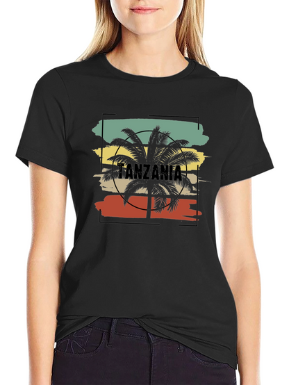 Tanzania Palm Tree Graphic T-Shirt