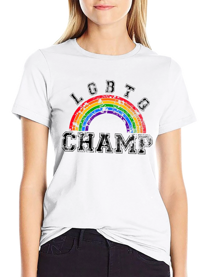 LGBTQ Champ Rainbow Graphic Tee - Pride Apparel