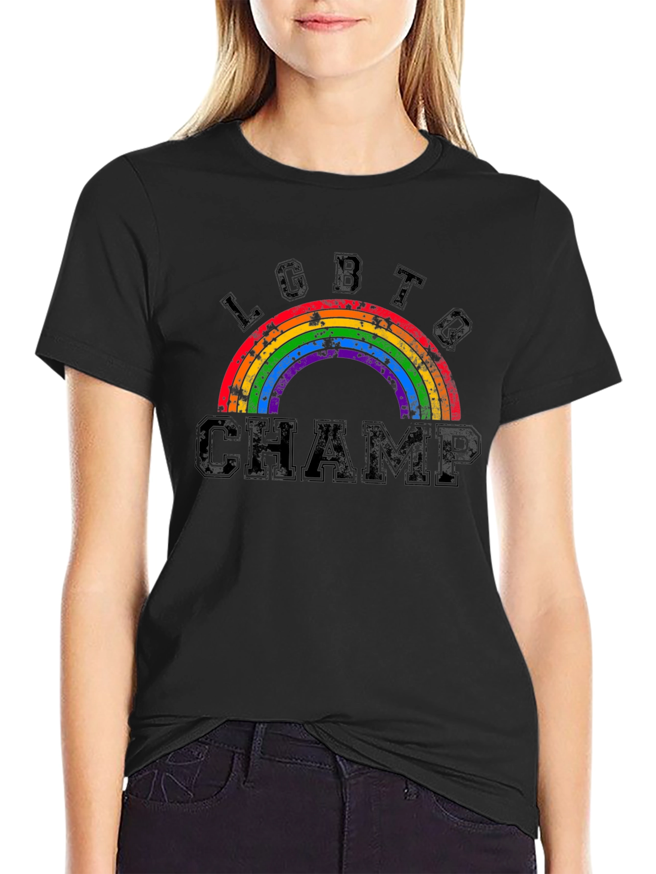 LGBTQ Champ Rainbow Graphic Tee - Pride Apparel
